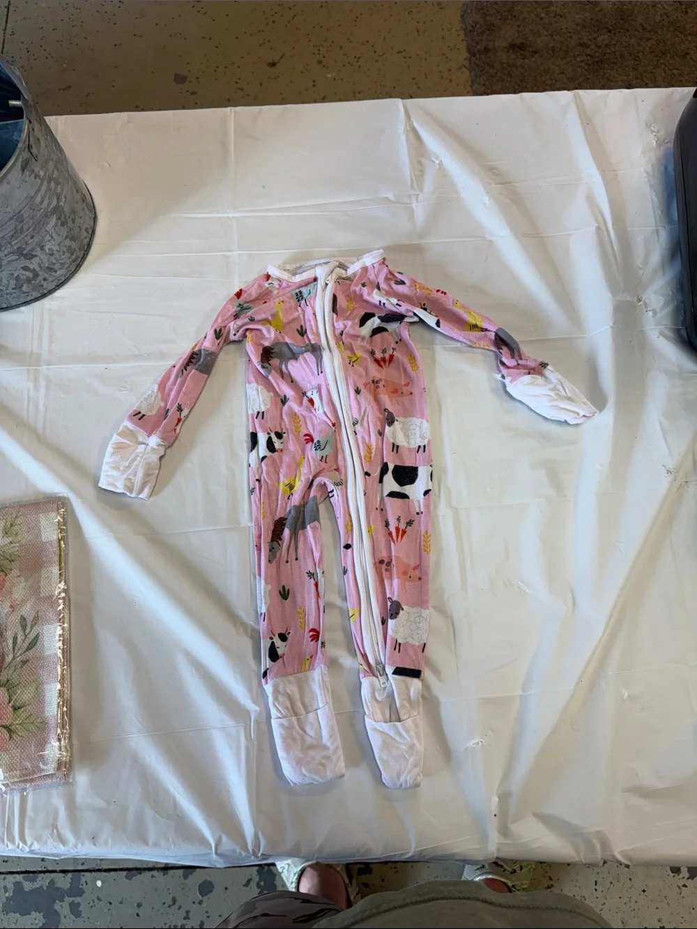 Little Sleepies Pink Animal Print Footed Sleep Sack